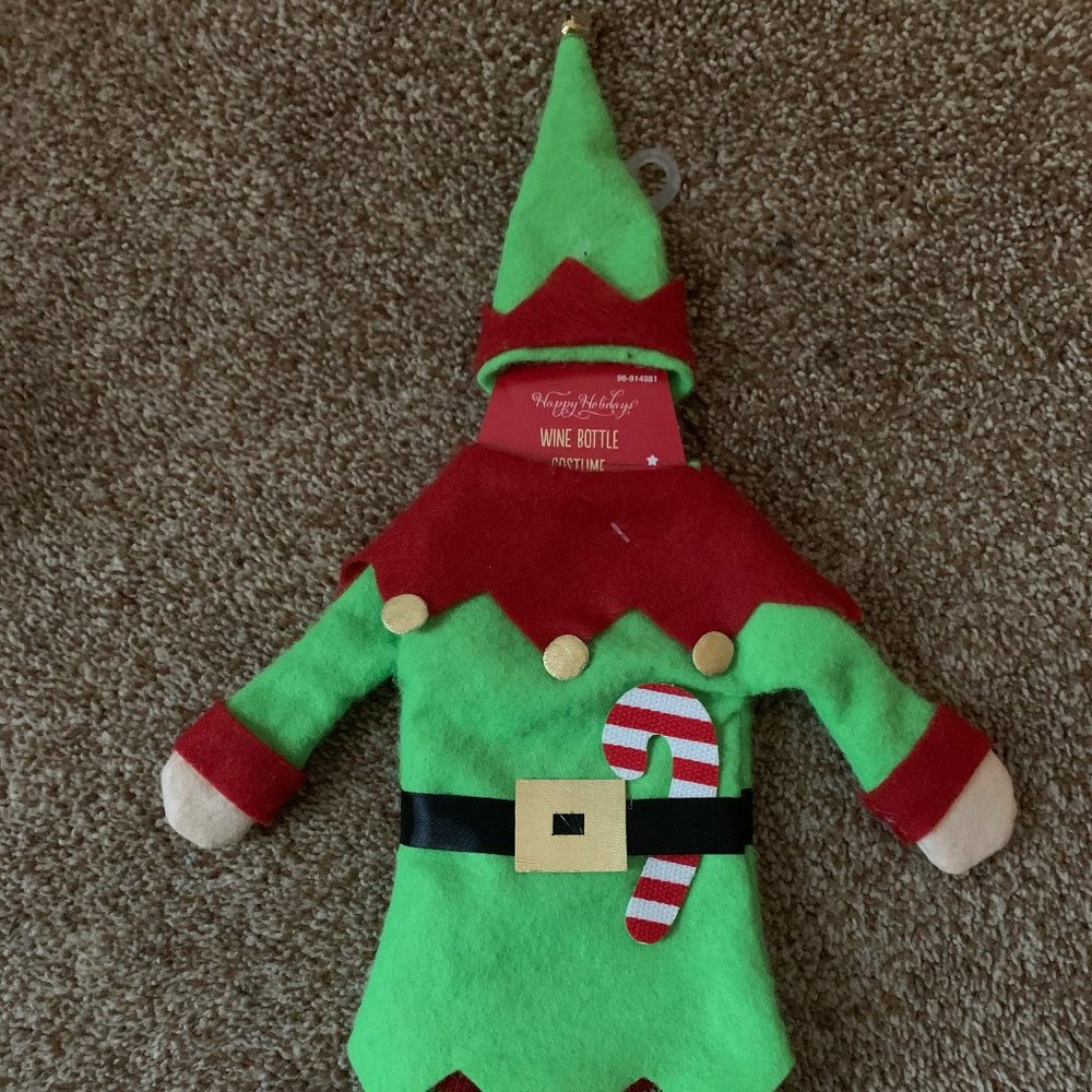 Christmas Wine Bottle Elf costume NEW